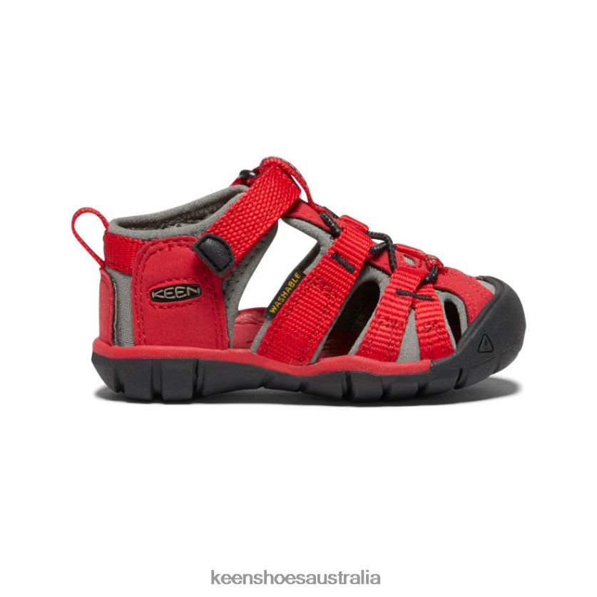 KEEN Footwear TLDLTR824 Racing Red/Gargoyle Seacamp II CNX Toddlers