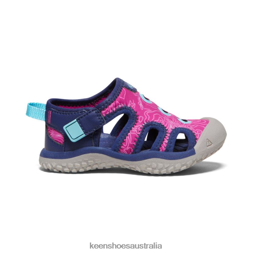 KEEN Footwear TLDLTR945 Blue Depths/Festival Fuchsia Stingray Sandal Toddlers