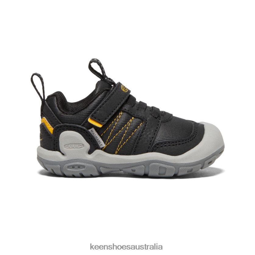 KEEN Footwear TLDLTR934 Black/Yellow Knotch Peak Sneaker Toddlers