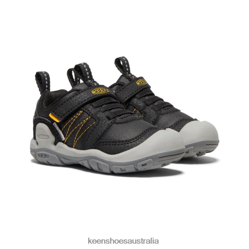 KEEN Footwear TLDLTR934 Black/Yellow Knotch Peak Sneaker Toddlers