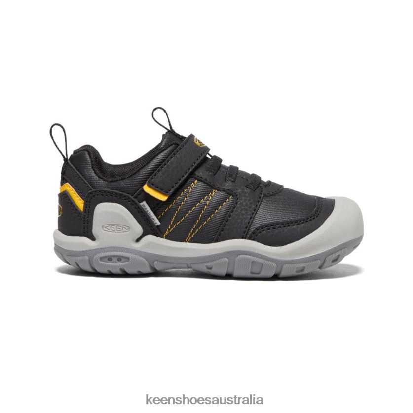 KEEN Footwear TLDLTR971 Black/Yellow Knotch Peak Sneaker Little Kids