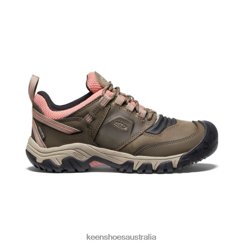 KEEN Footwear TLDLTR649 Timberwolf/Brick Dust Ridge Flex Waterproof Women