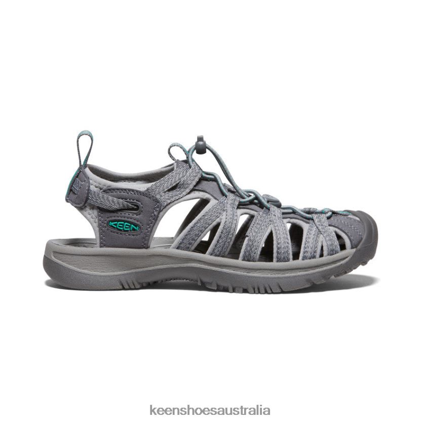 KEEN Footwear TLDLTR521 Medium Grey/Peacock Green Whisper Women