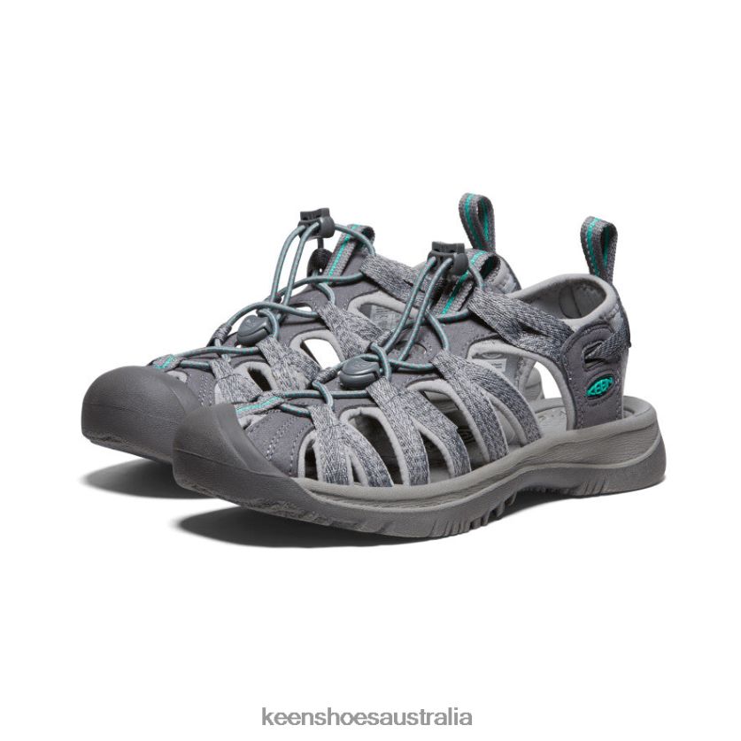 KEEN Footwear TLDLTR521 Medium Grey/Peacock Green Whisper Women