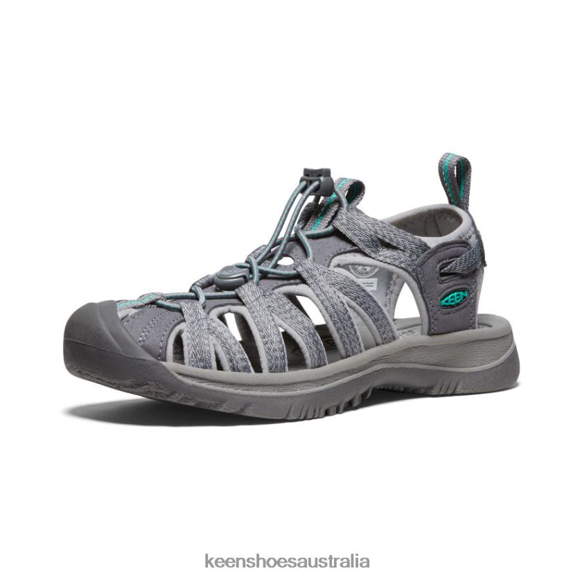 KEEN Footwear TLDLTR521 Medium Grey/Peacock Green Whisper Women