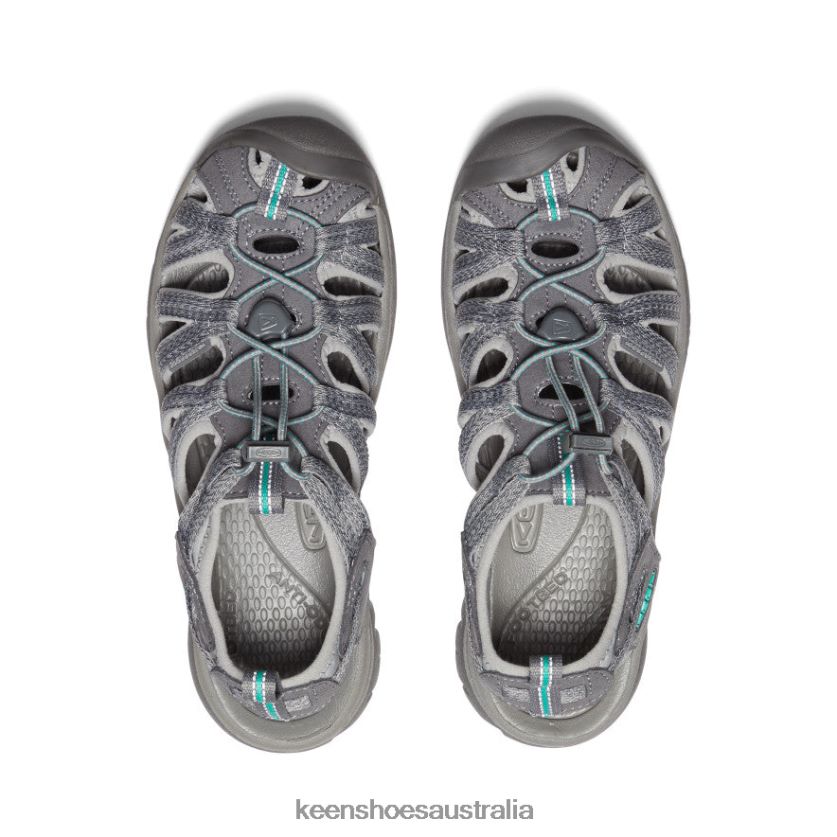 KEEN Footwear TLDLTR521 Medium Grey/Peacock Green Whisper Women